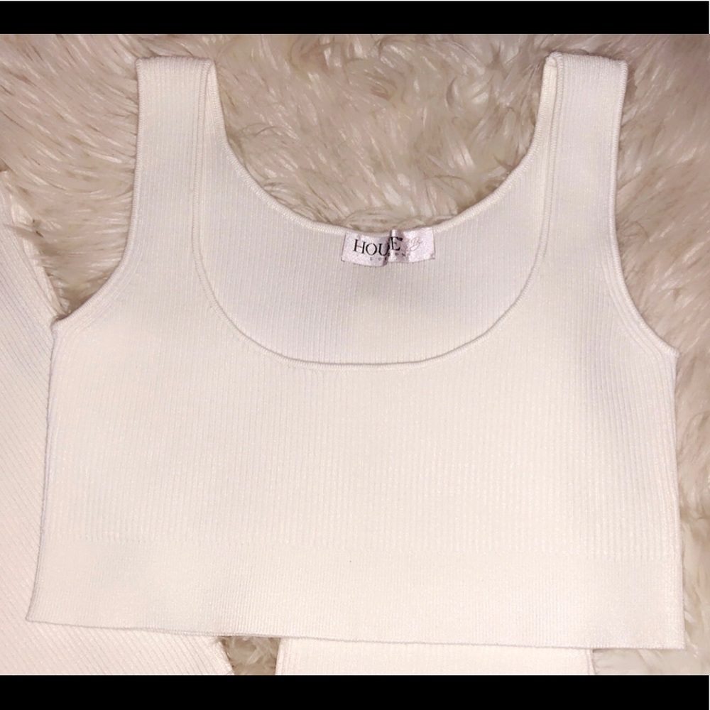 🆕HOUSE OF CB White Ribbed Set - Picture 7 of 7